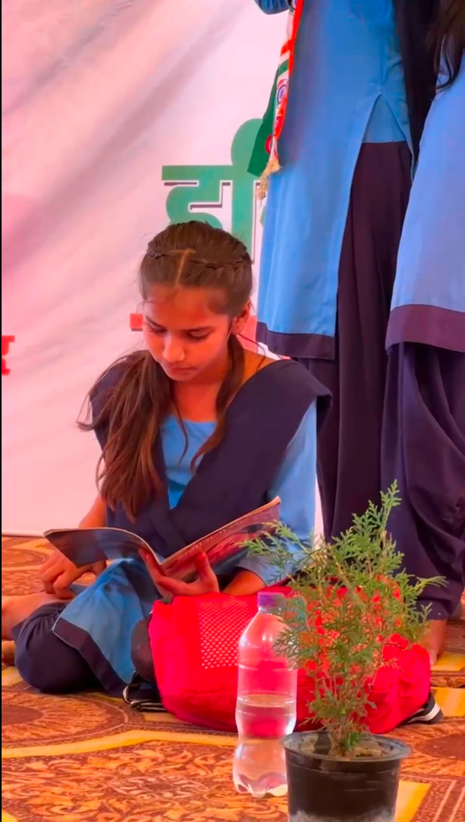 School students participating in tree plantation drive in Bihar